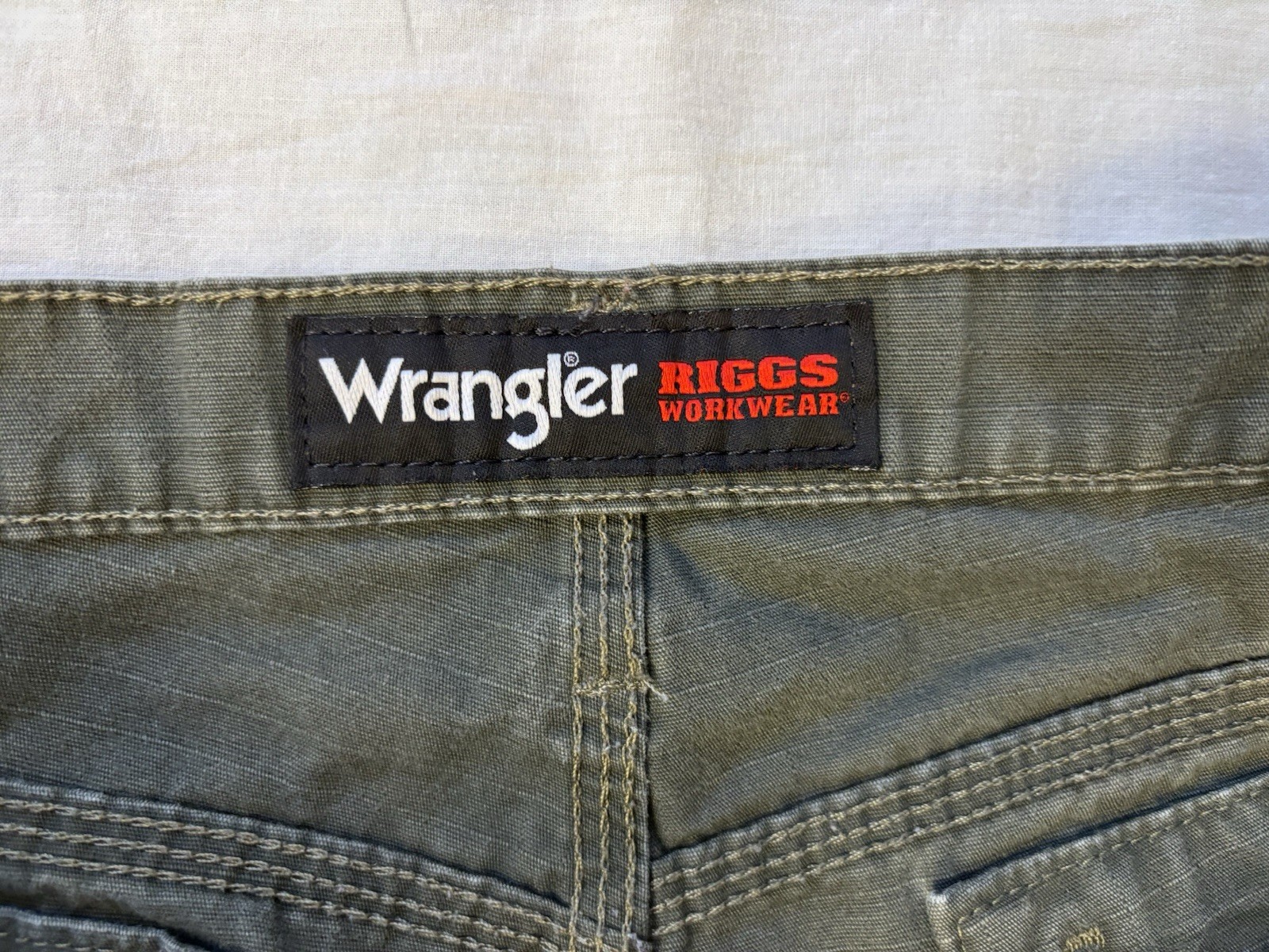 Wrangler Riggs Pants Mens 34x31 Ranger Relaxed Fit Ripstop Cargo Workwear Green thumbnail 3