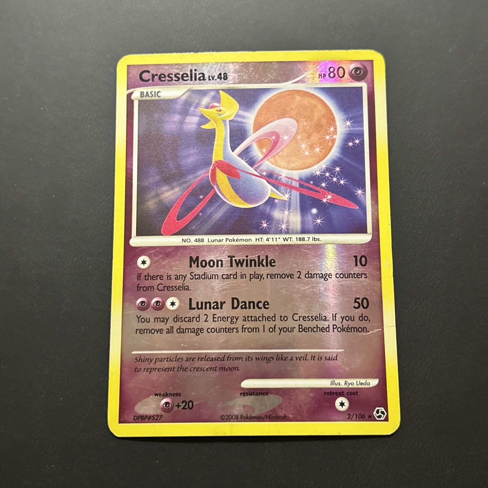 Pokémon TCG Cresselia Great Encounters Reverse Holo Rare Card 2/106 HP
