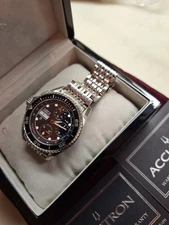 Bulova Accutron RARE 28C03 Sapphire Stainless Steel C852441, 999375,Box &Paper.