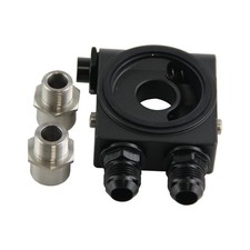 Universal Oil Cooler Thermostat Sandwich Plate Adapter 34 M20 An10 Black Universal Oil Cooler Thermostat Sandwich Plate Adapter 34 M20 An10 Black
