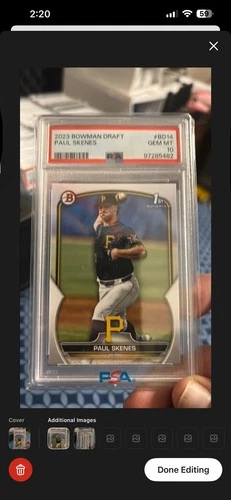 PAUL SKENES 2023 BOWMAN PAPER 1ST ROOKIE#BD-14 PIRATES GRADED PSA 10 GEM MINT RC