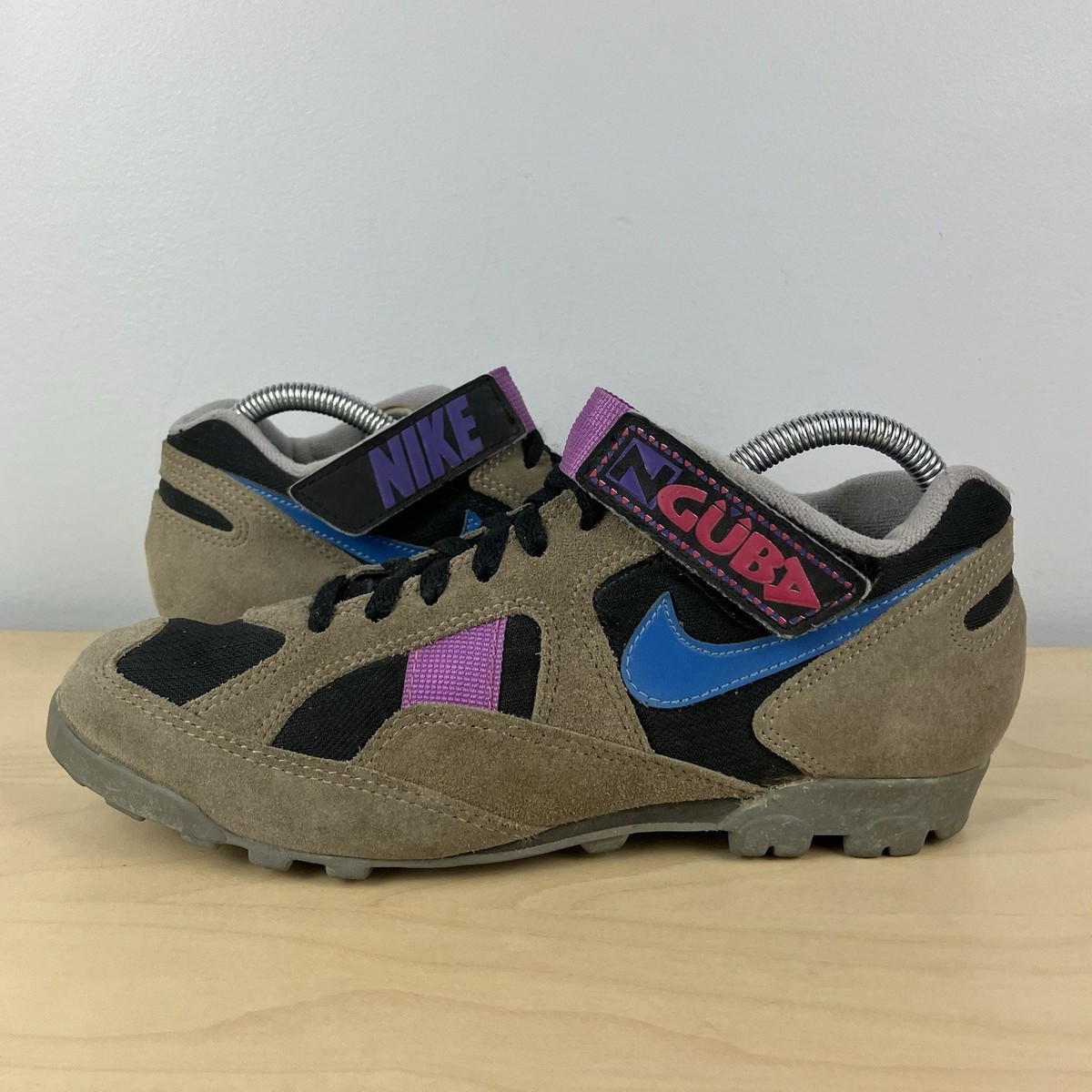 Vintage 90's Nike Men's Size 8.0 NGUBA Cycling Shoes Suede Beige