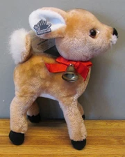 Vtg 1985 APPLAUSE Reindeer Plush TAWNY FAWN New/old Stock w/ Tags & Jingle Bell
