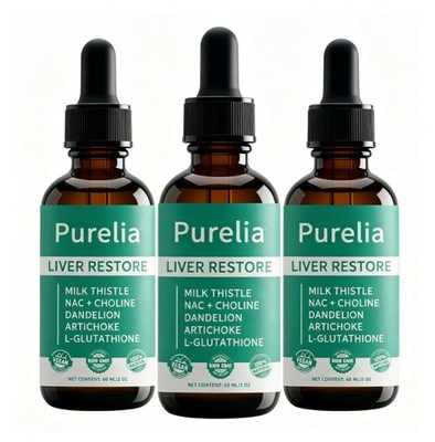 glutathione spray benefits 60ml 1-3 Bottles Purelia Liver Restore Drops Milk Thistle Optional Shipping US research peptide blend Amount:60mg ghk cu peptide uses