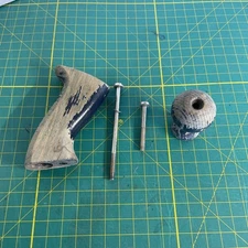 Vintage Wood Plane Parts: Tote Front Knob Including Bolts Black Cracks Resto