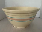 McCoy Pottery Ovenproof Mixing Bowl #12 Pink Blue Stripes 12”