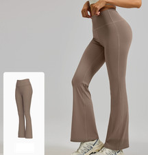 Women Yoga Pants Flare Leggings Ladies Running Stretch High Waist Solid Trousers