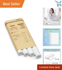 Letter Size Thermal Printer Paper 8.5x11 4 Rolls Quick-Dry Eco Friendly for P...