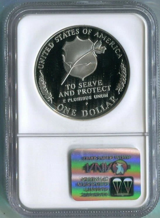 :1997-P $1 Law-Officers Commemorative-Silver-Dollar NGC PF 70 UC Rare R5 Top Pop - Image 2 of 2