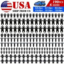 190pcs Car Body Fastener Plastic Trim Clips Push Rivets Auto Panel Fender Retain 190pcs Car Body Fastener Plastic Trim Clips Push Rivets Auto Panel Fender Retain