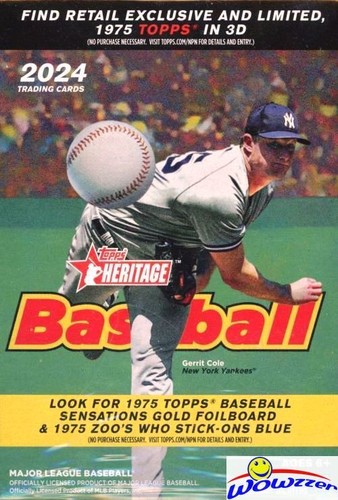 (10) 2024 Topps Heritage Baseball EXCLUSIVE Factory Sealed HANGER Box-350 Cards! - Picture 2 of 2