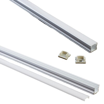 LEDupdates 10 PK Deep U Aluminum channel for LED flexible Strip Light + Cover