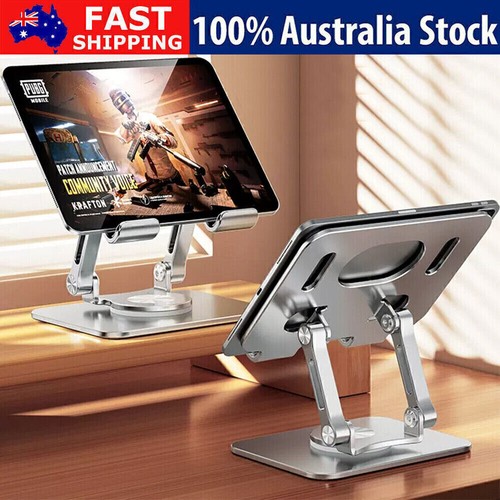 Tablet Stand Adjustable Portable 360° Bracket Foldable Desktop Riser iPad Holder - Picture 2 of 21