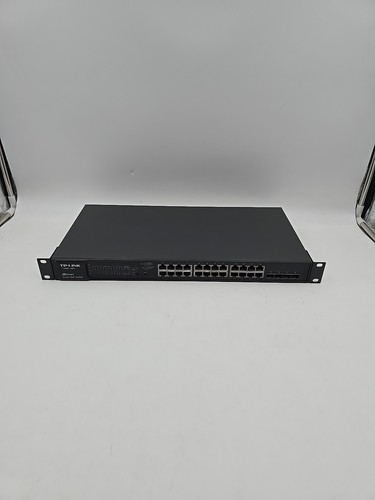 TP-LINK JetStream 24-Port Gigabit Smart PoE+ Switch - Black (T1600G-28PS)