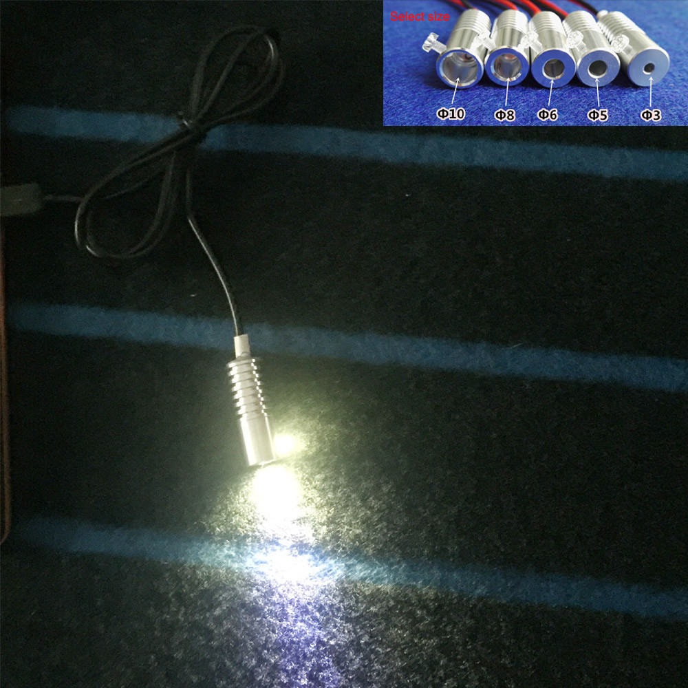 USB Alimentato 5V Mini Sorgente Luminosa A Led Illuminatore Driver F/Luci Laterali Illuminazione In Fibra Ottica Atmosfera Interna Domestica Dia.3 ~ 10mm - Foto 5