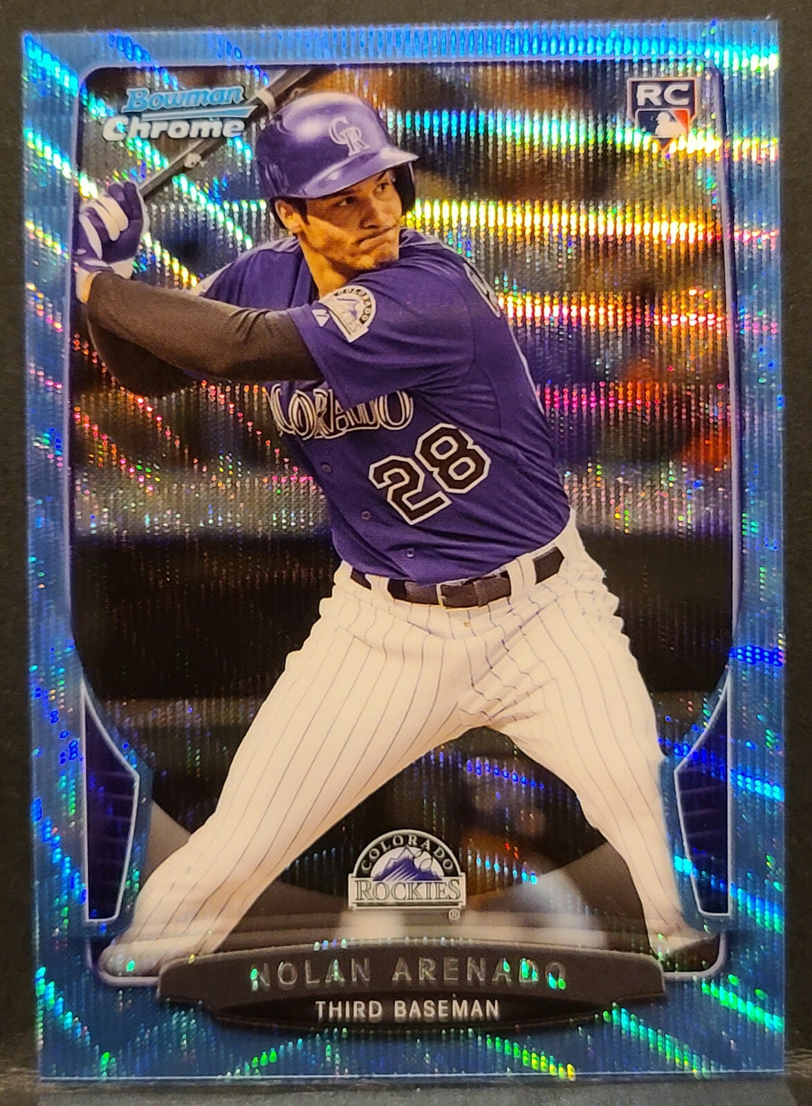 2013 Bowman Chrome Draft Blue Wave Refractor Nolan Arenado RC #41