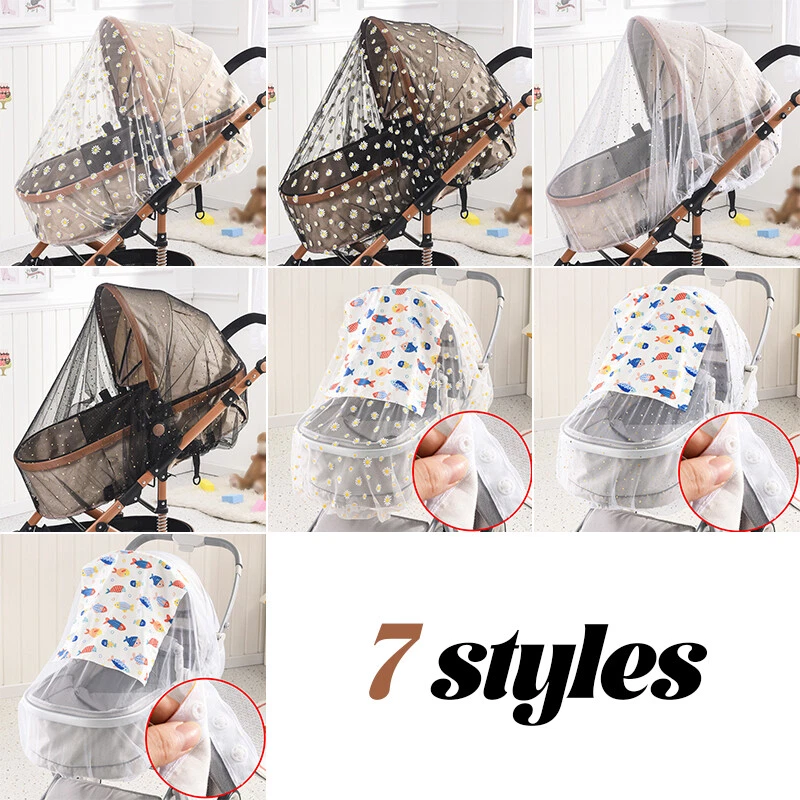 Baby Stroller Mosquito Net All Covering Buggy Printed Stroller Mosquito Net - Image 2 of 4