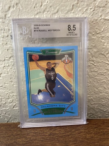 2008-09 Bowman Draft Picks & Stars Blue /499 Russell Westbrook BGS 8.5 Rookie RC - Picture 1 of 2