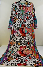 ANTICA SARTORIA FRIDA KAHLO & DAY OF THE DEAD LONG MUMU/KAFTAN/DRESS S/M NWT