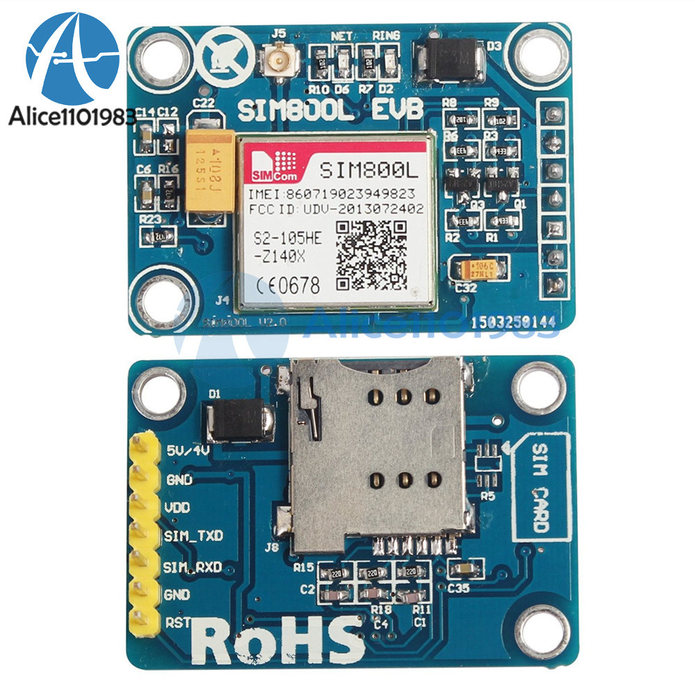 SIM800L Wireless GPRS GSM TTL Porta Chip LGA Antenna Connettore - Foto 2