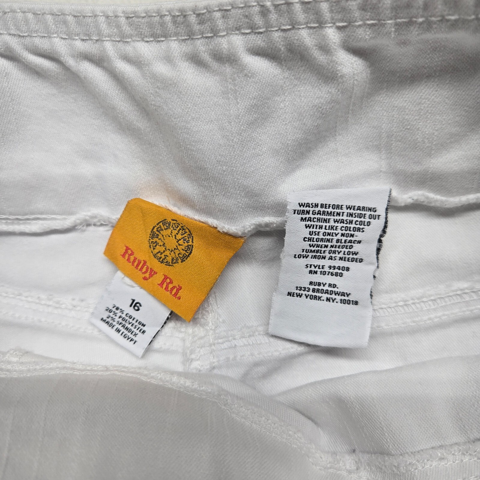 Ruby Rd. Solid White Wide Leg Pants Lightweight A… - image 3