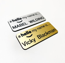 Custom Engraved Hello my name is logo Badge NHS Personal Assistant Receptionist