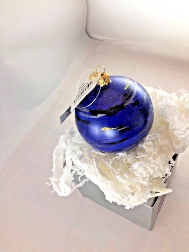 Olivia Riegel Lapis Blue Small Ball Ornament NIB XM0105 - Picture 2 of 4