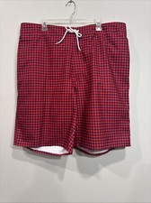 St. Johns Bay Board Short Swim Trunks Size 2XLT Big Tall Brand New Red/Blue