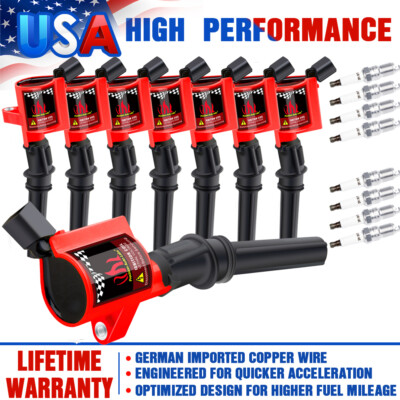8 Ignition Bobinas & Spark Plug Pack For Ford F150 4.6L 5.4L 2000 2001 2002-2004