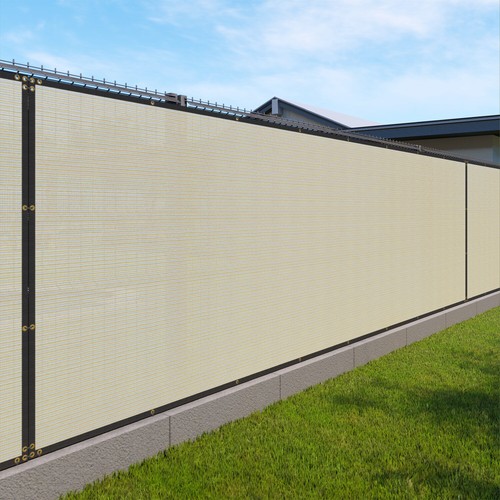 6'x50' Privacy Fence Screen Windscreen Garden Balcony Mesh Fabric Shade Cover - Picture 7 of 73