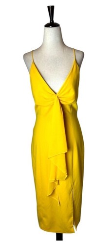 Robe Midi Jay Godfrey Aikens - Coupe Cutout, Imprimé Floral Rose Clair - Taille 4 - Neuf Sans étiquettes