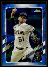 Freddy Peralta 2021 Topps Chrome Update Sapphire Card  #US165