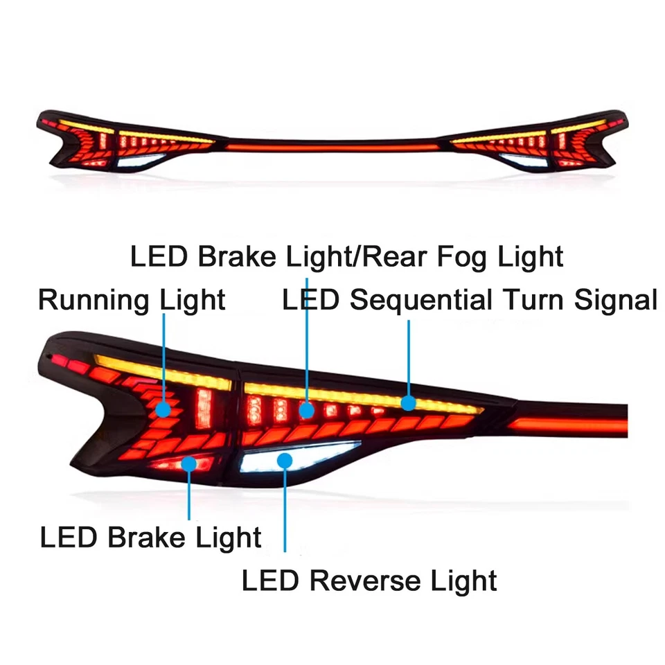LED Tail Lights ＆ Trunk lamp For 2021-2024 Toyota Sienna Sequential Rear LampS Foto 3 de 4