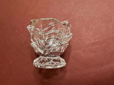 PartyLite Candle Holder P7295 Radiant Rose 24% Lead Crystal Votive - Excellent