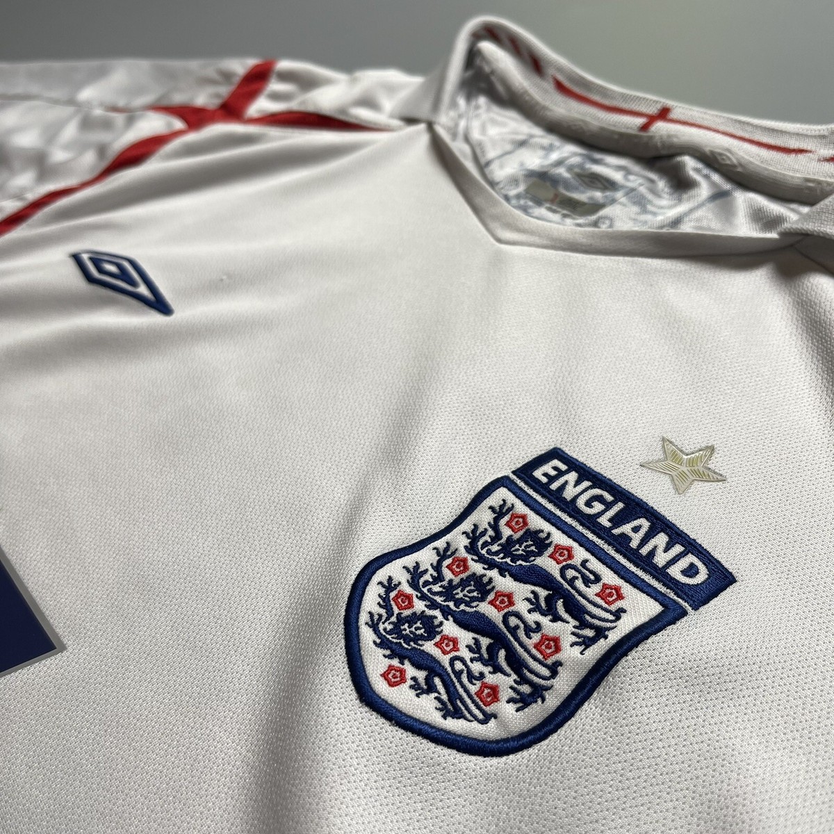 Umbro ベッカム 7番 ジャージ XL ENGLAND UMBRO 2006 WORLD CUP FOOTBALL SOCCER HOME JERSEY #7