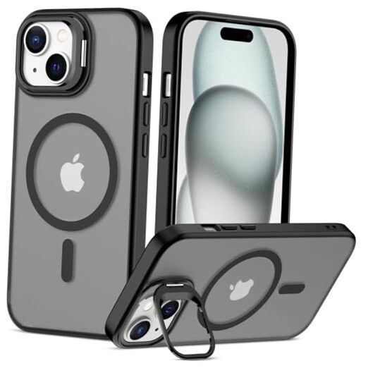 for iPhone 15 Case Compatible with MagSafe Military Grade Shockproof Black-image