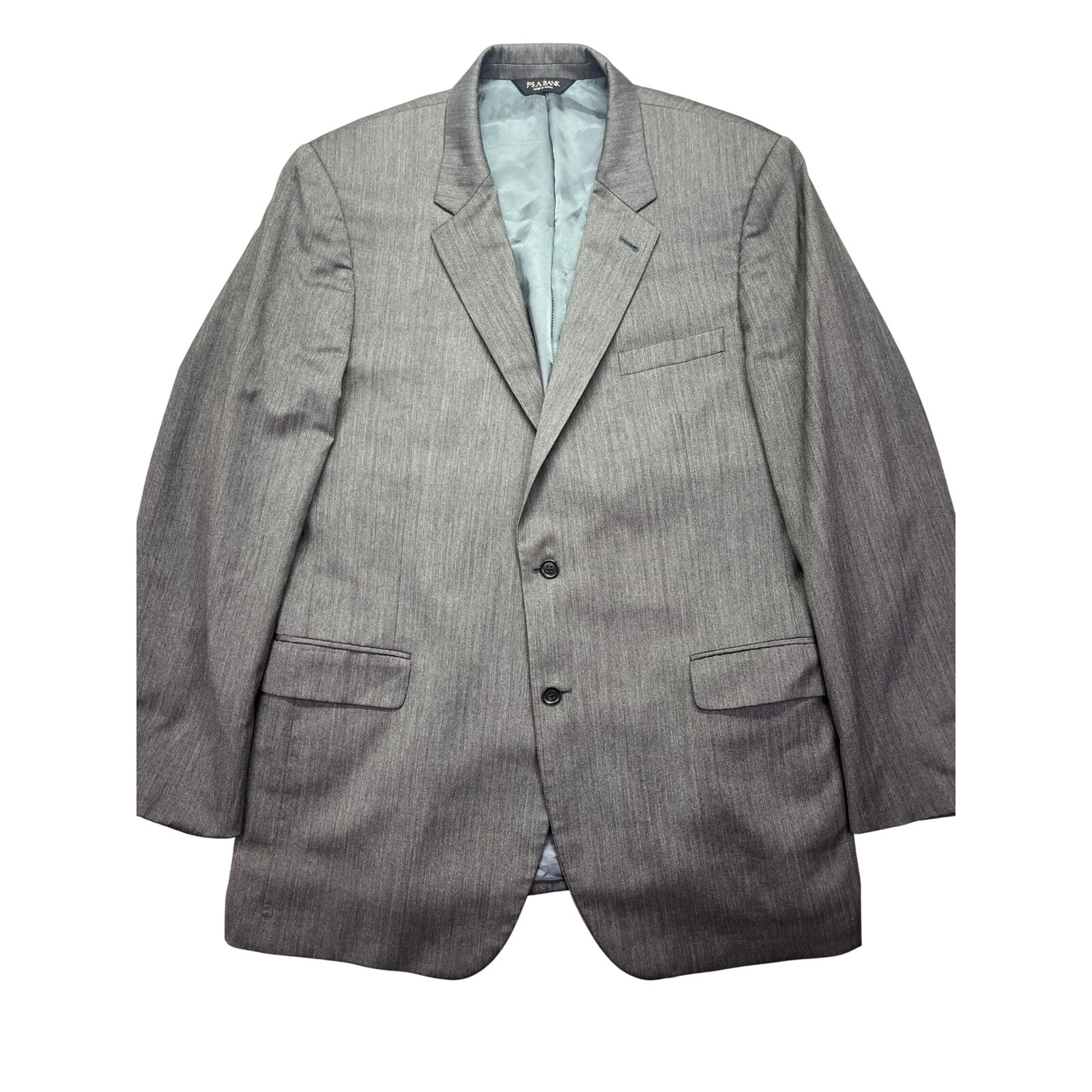 Jos. A. Bank Herringbone Blazer Sport Coat Wool Two Button Gray XL 48