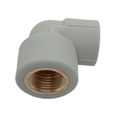 PPR Fittings Bogen 90 Grad mit IG. Rohr Schweißtechnik PP-R.