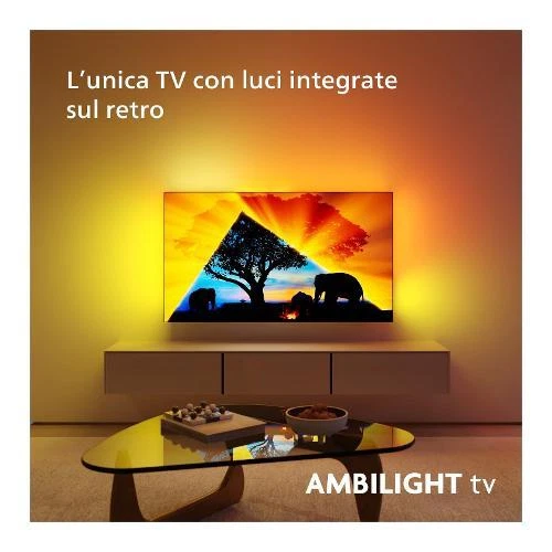 Philips Smart TV 77" 4K UHD OLED Titan OS AMBILIGHT Classe F Grigio 77OLED769/12 - Foto 4 di 5