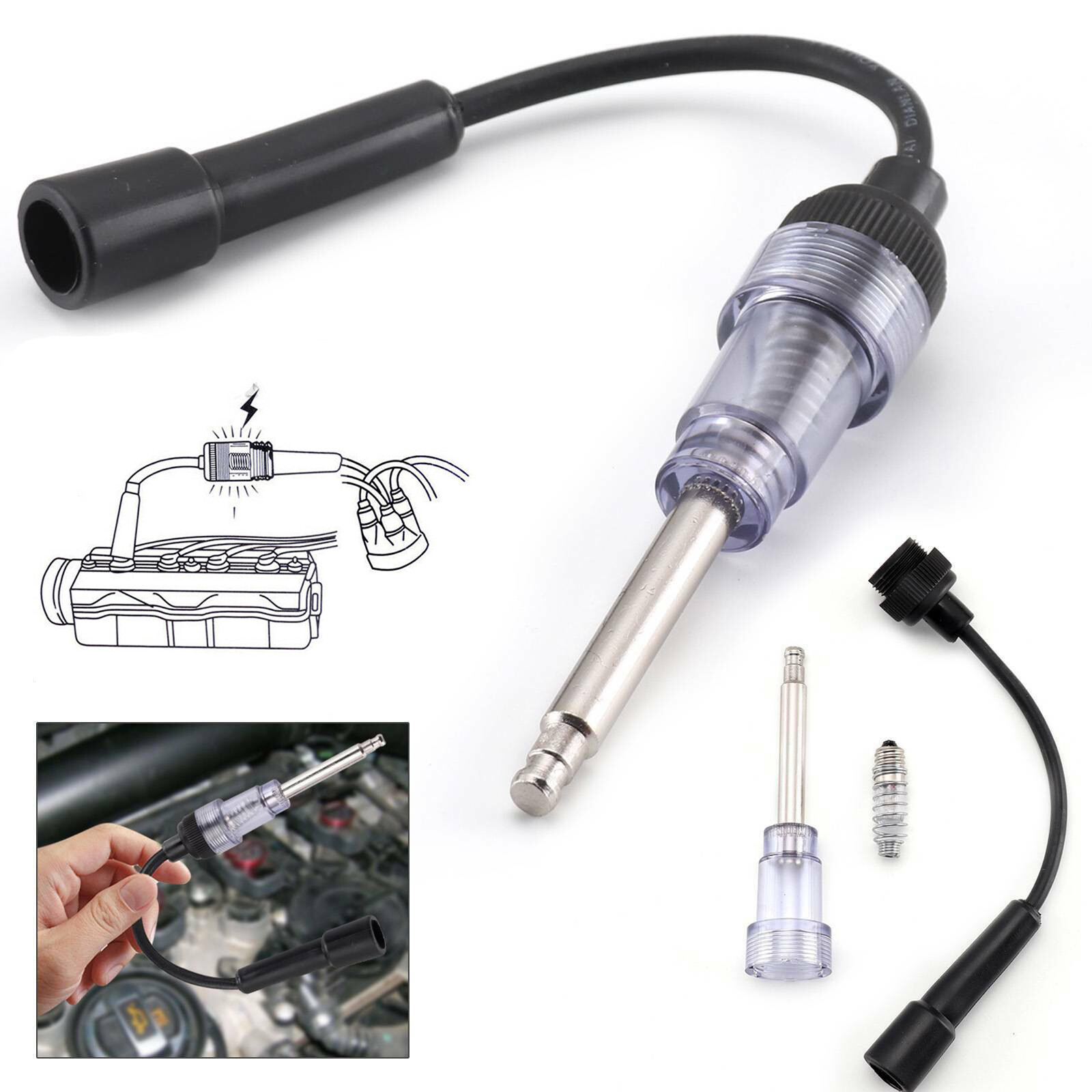 In Line Auto Diagnostic Test Tools Spark plug Tester Ignition System