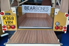 Land Rover Defender 110 Double Cab Pick Up Rear Bed Wood Grain Floor Upgrade