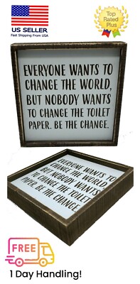 Everyone Wants To Change the World Wooden Sign Home Decoration  Free Shipping!