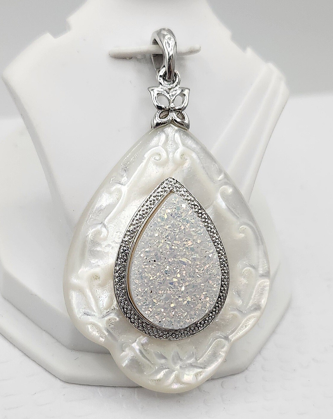 Large EA Designer Signed Sterling Silver Carved M… - image 13