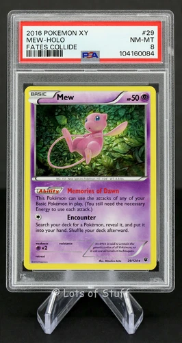 PSA 8 NM/MINT Mew Holo Rare Fates Collide Pokemon 2016 29/124  -84