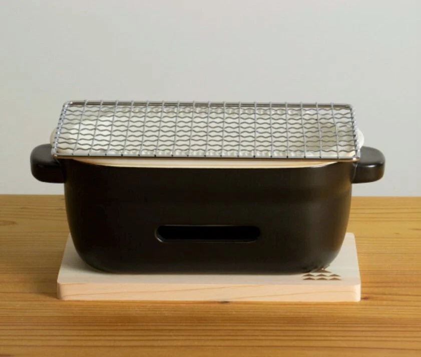 Японский гриль HIBACHI KAMOSHIKA угольная водяная печь банка керамика бездымная - Изображение 2 из 4