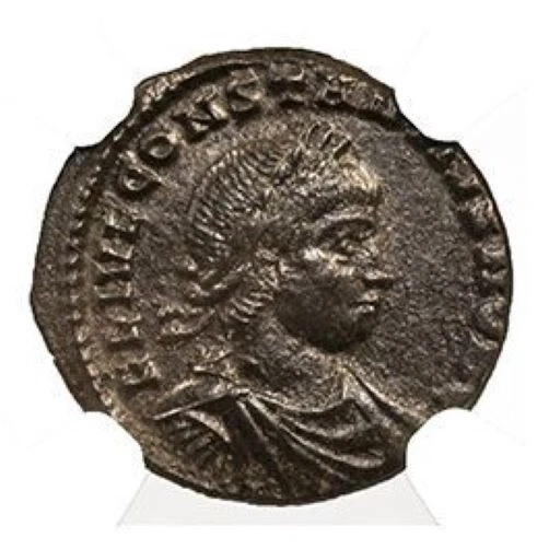 NGC XF Roman AE3/4 of Constantius II AD 337-361 NGC Ancients Bronze EXTRA FINE - Image 3 of 3