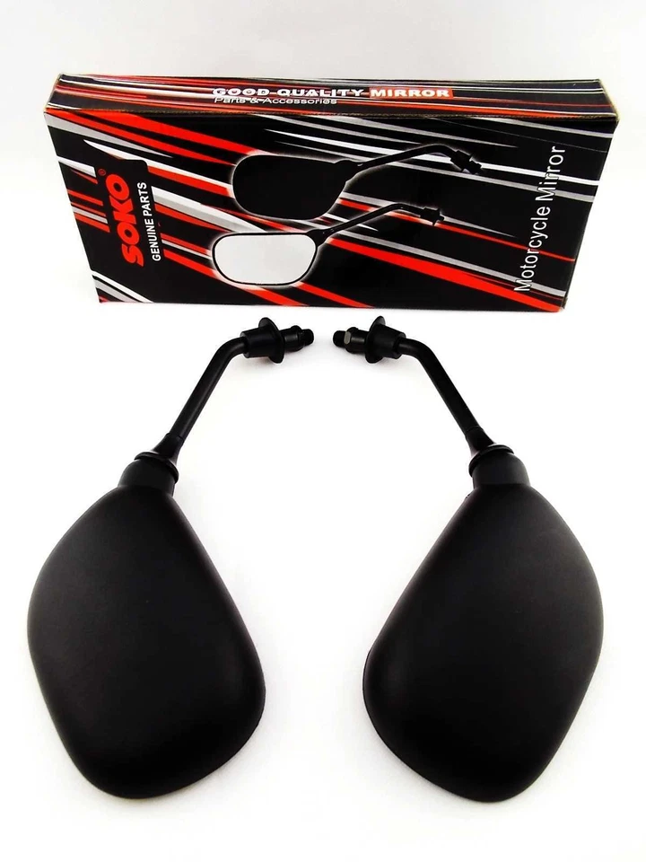 SUZUKI TS75 75-77 BLACK OVAL SOKO REAR VIEW MIRRORS - Изображение 2 из 4