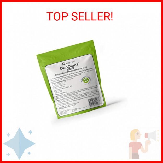 Vet One DuoClenz EnzymeCoated Dog Dental Hygiene Chews for Small Dogs