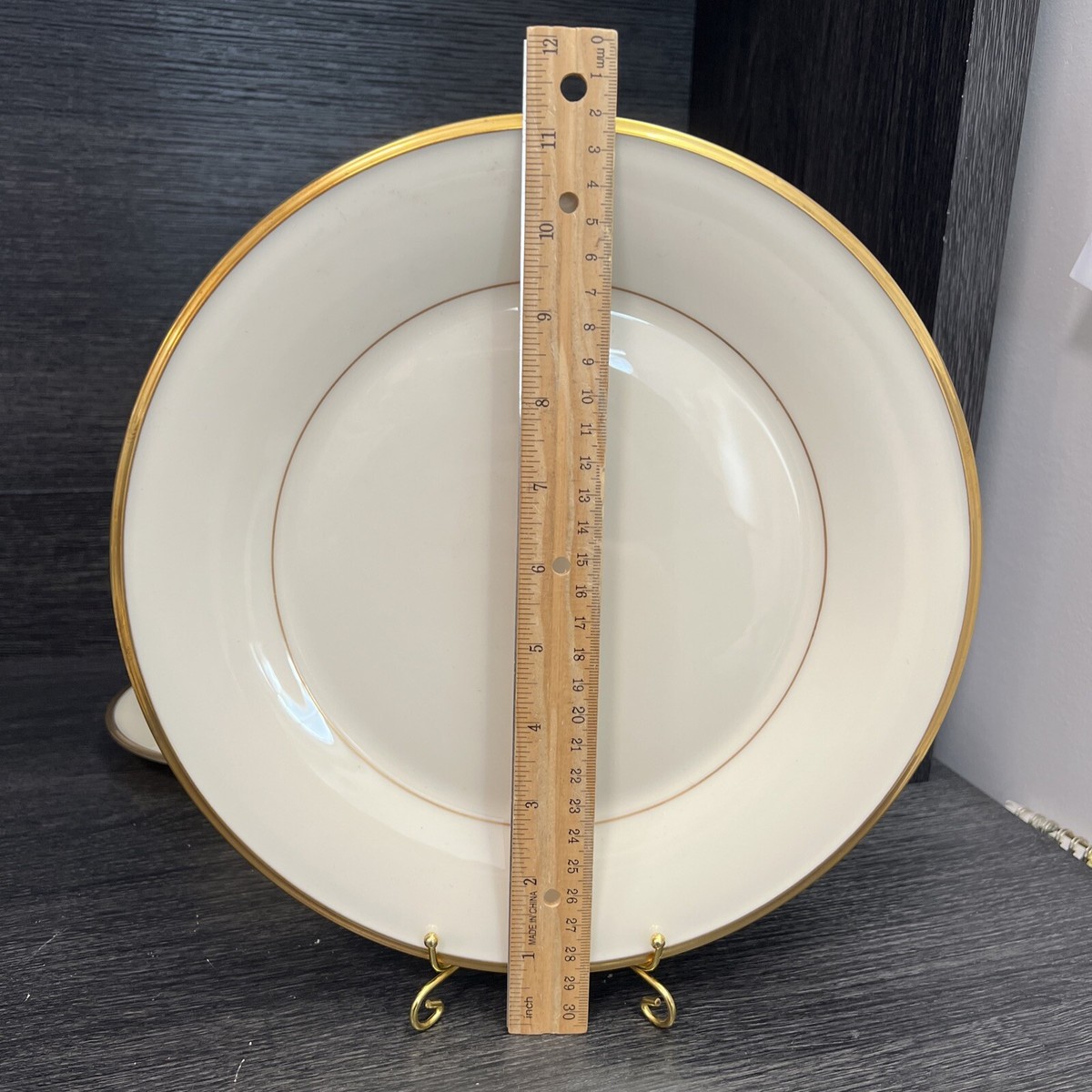 LENOX Eternal China Ivory Gold 5 Pc Place Set Cup Saucer Bread