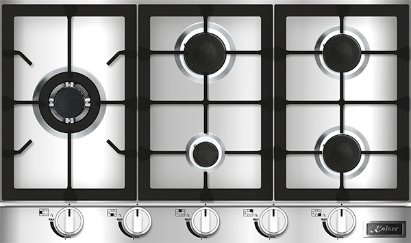 Kaiser Gas Kochfeld 90Cm Autark Gasherd 3,8Kw Wok Edelstahl Herd Erdgas Fl.Gas-image
